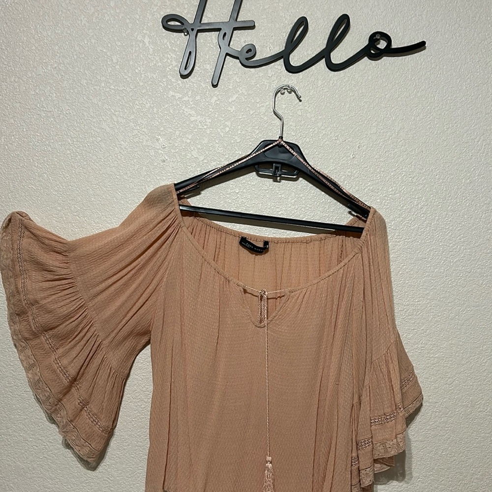 Zara blush blouse